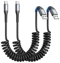 SUNGUY 2db 2m USB-C spirál kábel Android Auto CarPlay iPhone 16 Galaxy S24 1