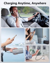 SUNGUY 2db 2m USB-C spirál kábel Android Auto CarPlay iPhone 16 Galaxy S24 4