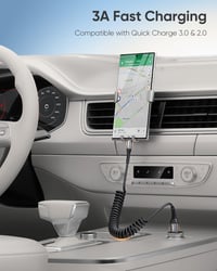 SUNGUY 2db 2m USB-C spirál kábel Android Auto CarPlay iPhone 16 Galaxy S24 3