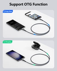 SUNGUY USB-C – Micro USB kábel - szürke - 1 m 3