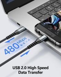 SUNGUY USB-C – Micro USB kábel - szürke - 1 m 4