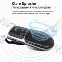 SUNITEC BC920SA Bluetooth 5.0 handsfree súprava do auta na slnečnú clonu, automatické zapnutie, podpora Siri, hlasové ovládanie, Android 6