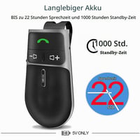 SUNITEC BC920SA Bluetooth 5.0 handsfree súprava do auta na slnečnú clonu, automatické zapnutie, podpora Siri, hlasové ovládanie, Android 7