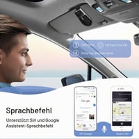 SUNITEC BC920SA Bluetooth 5.0 handsfree súprava do auta na slnečnú clonu, automatické zapnutie, podpora Siri, hlasové ovládanie, Android 3