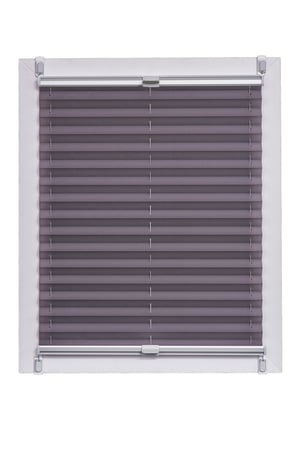 Sunlines Plissé rolo, proizvedeno u Njemačkoj, dnevno svjetlo, Crepes Uni Klemmfix, srebrno-siva vodilica, antracit tkanina, 90 x 150 cm