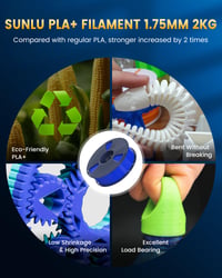 3D tlačová struna SUNLU PLA+ 2.0 1,75 mm – kostná biela – 1 kg 4