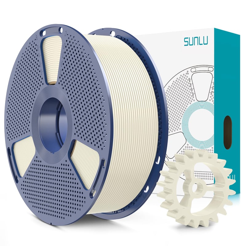 3D tlačová struna SUNLU PLA+ 2.0 1,75 mm – kostná biela – 1 kg