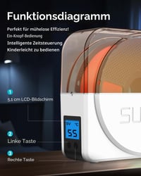 Sušička filamentu SUNLU S1 Plus so vstavaným cirkulačným ventilátorom, kompatibilná s PLA/PETG/TPU, pre 1,75 mm/2,85 mm/3,00 mm struny, biela 4