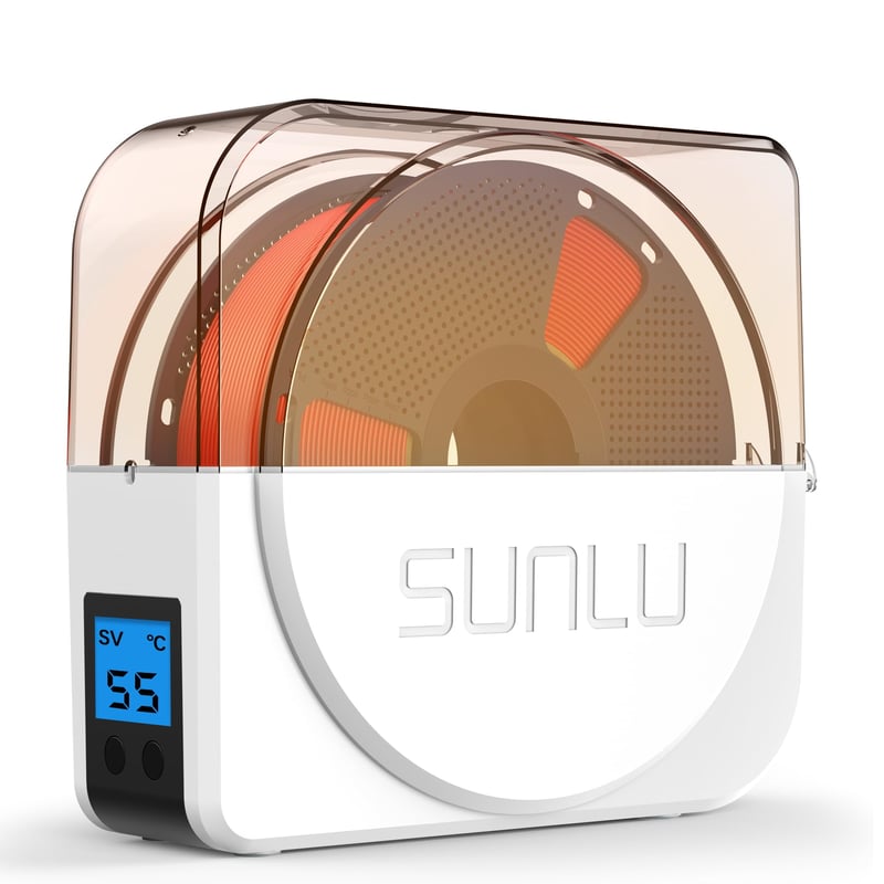 Sušička filamentu SUNLU S1 Plus so vstavaným cirkulačným ventilátorom, kompatibilná s PLA/PETG/TPU, pre 1,75 mm/2,85 mm/3,00 mm struny, biela