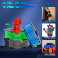 SUNLU TPU filament 1,75 mm, 3 kg, čierny, 95A flexibilná struna pre 3D tlačiarne FDM, rozmerová tolerancia +/- 0,03 mm 8