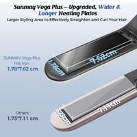 Bezdrôtová žehlička na vlasy SUNMAY Voga Plus 2 v 1, titánová žehlička a kulma so zápornými iónmi a 5000 mAh batériou na cesty 9