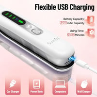 SUNMAY Voga Plus Vezeték Nélküli Hajvasaló és Hajgöndörítő - Ionos, USB-C Tölthető, 3 Hőfokozat, 5000 mAh, Kerámia Lap, Utazáshoz Ideális 8
