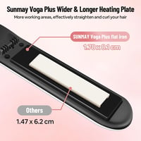 SUNMAY Voga Plus Vezeték Nélküli Hajvasaló és Hajgöndörítő - Ionos, USB-C Tölthető, 3 Hőfokozat, 5000 mAh, Kerámia Lap, Utazáshoz Ideális 9