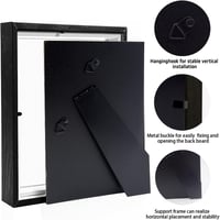 Sunmeg 3D Képkeret 14,5x19,5cm Fekete Fali vagy Asztali Kiállítás 3