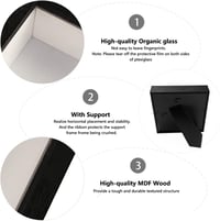 Sunmeg 3D Képkeret 14,5x19,5cm Fekete Fali vagy Asztali Kiállítás 4