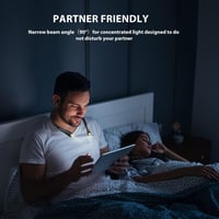 SUNNEST Nyakba akasztható olvasólámpa, 3 szín, 3 fényerő, USB töltős, hajlítható karok 6