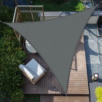 SUNNY GUARD Velă de Umbrire Triunghiulară 3,6x3,6x3,6 m Rezistentă la Apă Protecție UV Gri Antracit pentru Balcon Terasă Grădină Rezistentă la Intemperii Impregnată Baldachin 1