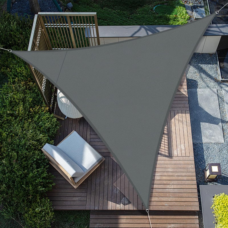 SUNNY GUARD Velă de Umbrire Triunghiulară 3,6x3,6x3,6 m Rezistentă la Apă Protecție UV Gri Antracit pentru Balcon Terasă Grădină Rezistentă la Intemperii Impregnată Baldachin