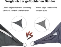 Sunny Guard Téglalap Napvédő Sátor 2x2m Szürke UV Védelem Teraszra 4