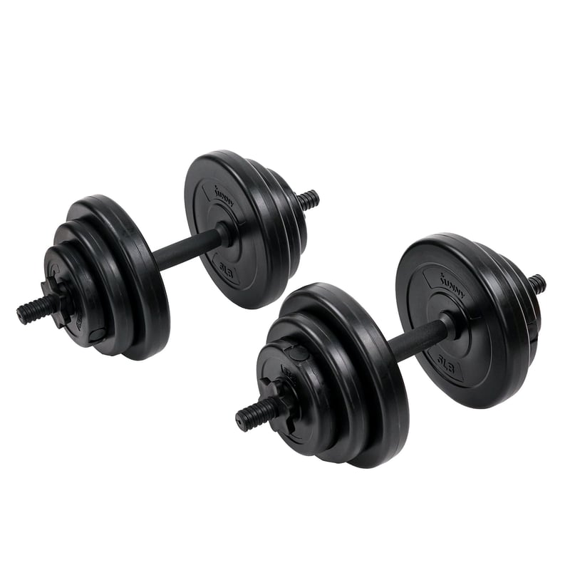 Sunny Health & Fitness č. 087 Vinylová súprava činiek 18 kg – Sada ručných činiek na cvičenie doma