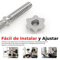 Sunny Health & Fitness STDBH-14 chrómovaná závitová hriadeľ na činky 36 cm, s hviezdicovými uzávermi, pre 25 mm štandardné kotúče, nastaviteľná 7