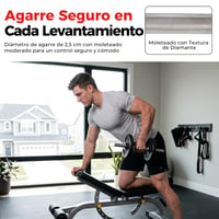 Sunny Health & Fitness STDBH-14 chrómovaná závitová hriadeľ na činky 36 cm, s hviezdicovými uzávermi, pre 25 mm štandardné kotúče, nastaviteľná 2