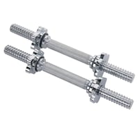 Sunny Health & Fitness STDBH-14 chrómovaná závitová hriadeľ na činky 36 cm, s hviezdicovými uzávermi, pre 25 mm štandardné kotúče, nastaviteľná 1