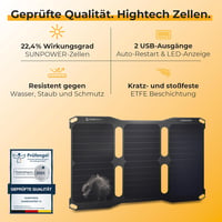 SunnyBAG SUNBOOSTER 21W összecsukható napelemes töltő 2 USB kimenettel vízálló 3