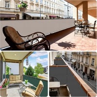 Sunnylaxx Balkonprivátszűrő 120x500cm Antracit Szélvédelem UV Védelemmel 6