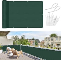 Sunnylaxx Balkonprivátszövet 150x600cm Zöld Árnyékolás Szélvédelem UV Védelem 1