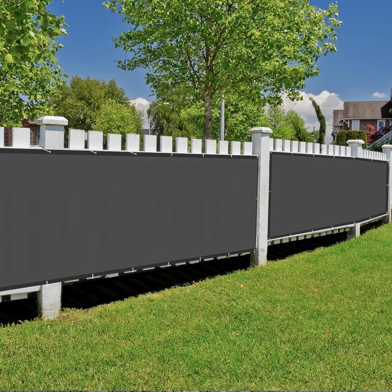 Sunnylaxx Erkélytakaró 85x300 cm - Vízálló Erkélyvédő Háló, Szélálló Erkélyburkolat, UV-védelemmel, Sötét Antracit Színben