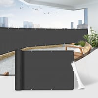 Sunnylaxx Erkélytakaró 85x300 cm - Vízálló Erkélyvédő Háló, Szélálló Erkélyburkolat, UV-védelemmel, Sötét Antracit Színben 1