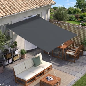 Sunnylaxx téglalap napvitorla vízálló, UV-álló, 2×2,5 m - antracit