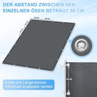 Sunnylaxx téglalap napvitorla vízálló, UV-álló, 2×2,5 m - antracit 7