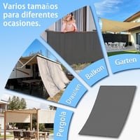 Sunnylaxx téglalap napvitorla vízálló, UV-álló, 2×2,5 m - antracit 2