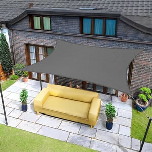 Sunnylaxx Pravokutna Tenda za sunce, 4x4m Krem Boja, Zaštita od UV zračenja 95%, Vodootporni Poliester, Za Vrt, Terasu