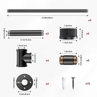 Balustradă galvanizată Sunowl de 3 m pentru scări, utilizare în interior și exterior, mâner antiderapant pentru bucătărie, baie, grădină, scări 7