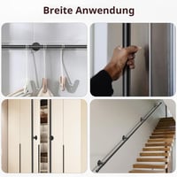 Balustradă galvanizată Sunowl de 3 m pentru scări, utilizare în interior și exterior, mâner antiderapant pentru bucătărie, baie, grădină, scări 8