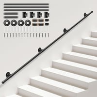 Balustradă galvanizată Sunowl de 3 m pentru scări, utilizare în interior și exterior, mâner antiderapant pentru bucătărie, baie, grădină, scări 1