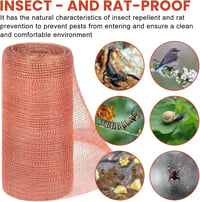 Plasă din cupru SUNOYA pentru protecția împotriva melcilor 12,7 cm x 6 m - 2 role 5