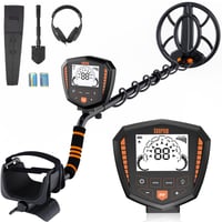 Set Detector de Metale Profesional SUNPOW, Bobină Rezistentă la Apă IP68, Identificarea a 9 Tipuri de Metale, Adâncime de 10 Inci, 5 Moduri, Anti-Interferențe, pentru Adulți și Copii 1