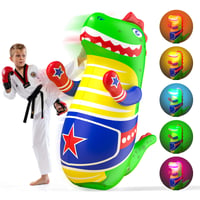 Nafukovacie boxerské vrece pre deti Sunrad, 120 cm, s LED svetlom, funkciou odrážania, pre deti od 3 do 8 rokov, pre chlapcov aj dievčatá 1