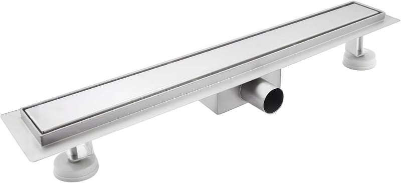 Sunrik 60 cm-es zuhanycsatorna rozsdamentes acél, lapos, teljes szifon szett