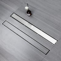 Sunrik 60 cm-es zuhanycsatorna rozsdamentes acél, lapos, teljes szifon szett 6