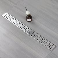 Sunrik 60 cm Rozsdamentes Zuhanyfolyóka Siphonnal és Szűrővel 2