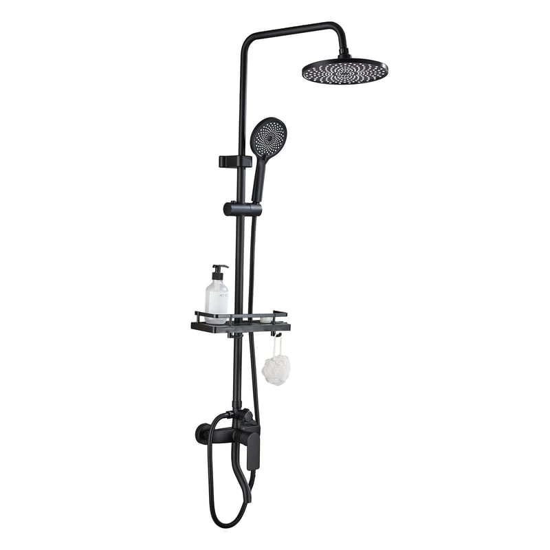Sunrik tuš set s nadglavnim tušem, podesiv po visini - krom