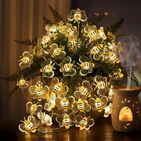 Sunshine smile 2m 20 LED-es méhecske lánc, akkumulátoros kültéri dekoráció 1