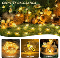 Sunshine smile 2m 20 LED-es méhecske lánc, akkumulátoros kültéri dekoráció 3