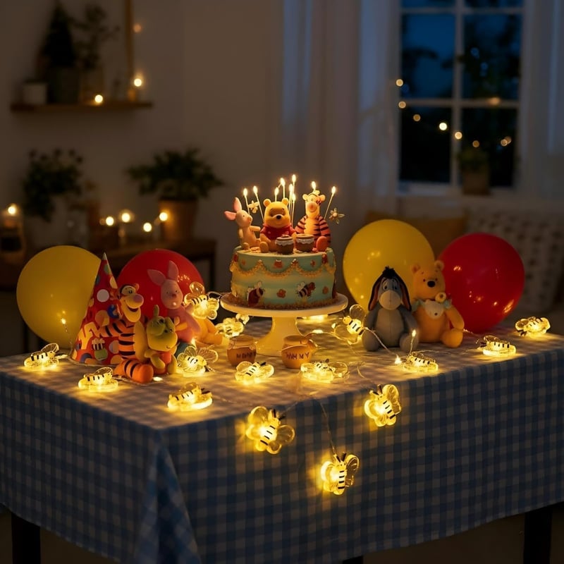 Sunshine smile 2m 20 LED-es méhecske lánc, akkumulátoros kültéri dekoráció