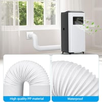 Sunshine Smile 3m-es 150mm PVC légkondicionáló kipufogó cső flexibilis szellőzőcső 3